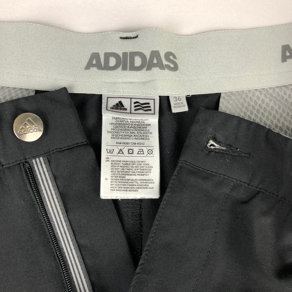 Adidas Mens Black Stretch Golf Shorts 36" Stretchy Performance Grip Waist - Picture 9 of 10